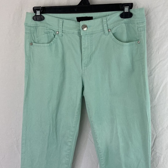 Vintage Baby Phat Light Lime Green Jeans Size 14 - Picture 2 of 9
